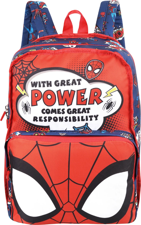 MARVEL Small 18 L Backpack Avengers Spiderman Unisex Kids Reversible School Bag | Yellow, Red and Blue (Blue, Yellow)