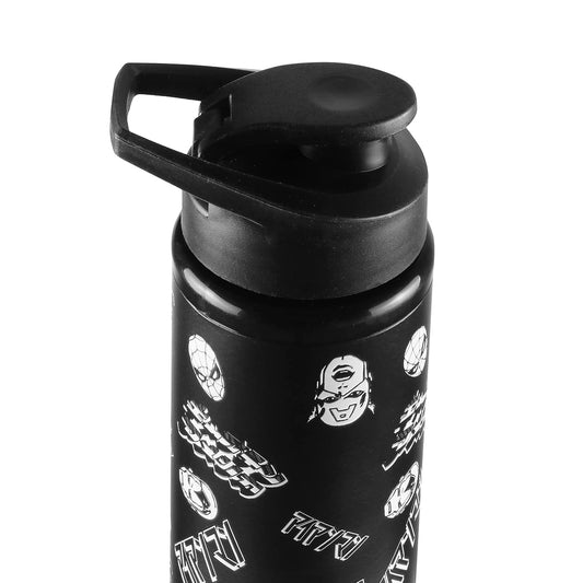 Marvel Superheroes Face Black Sipper Water Bottle