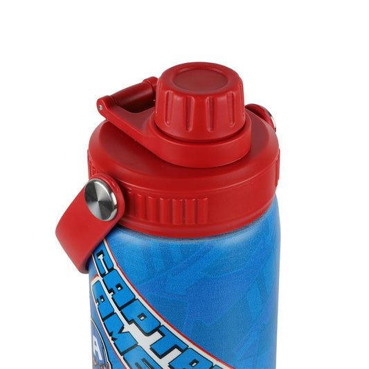 Captain America Stainless Steel Water Bottle for Kids Leakproof Non-Insulated Metal Sipper Bottle with Carry Handle, Marvel Superhero Printed Reusable Water Bottle for School, Travel, 750ml