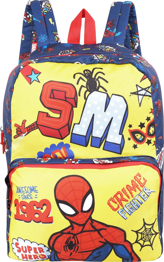 MARVEL Small 18 L Backpack Avengers Spiderman Unisex Kids Reversible School Bag | Yellow, Red and Blue (Blue, Yellow)