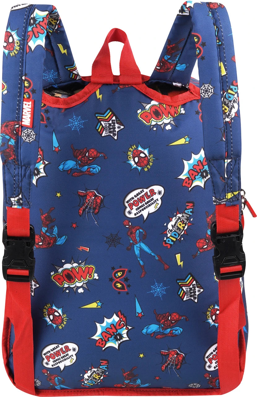 MARVEL Small 18 L Backpack Avengers Spiderman Unisex Kids Reversible School Bag | Yellow, Red and Blue (Blue, Yellow)