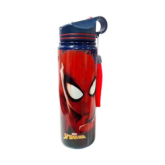 Marvel Spider-Man Insulated Stainless Steel Water Bottle 500ml | Kids Leak-Proof Flask with Flip Lid & Strap | Hot & Cold Vacuum Bottle | BPA-Free School Water Bottle for Boys