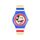 Disney Mickey Mouse Wrist Watch Mickey Blue Round Analogue Wrist Watch Multicolor Kids Birthday Gift for Boy Girl Age 3 to 12 Years