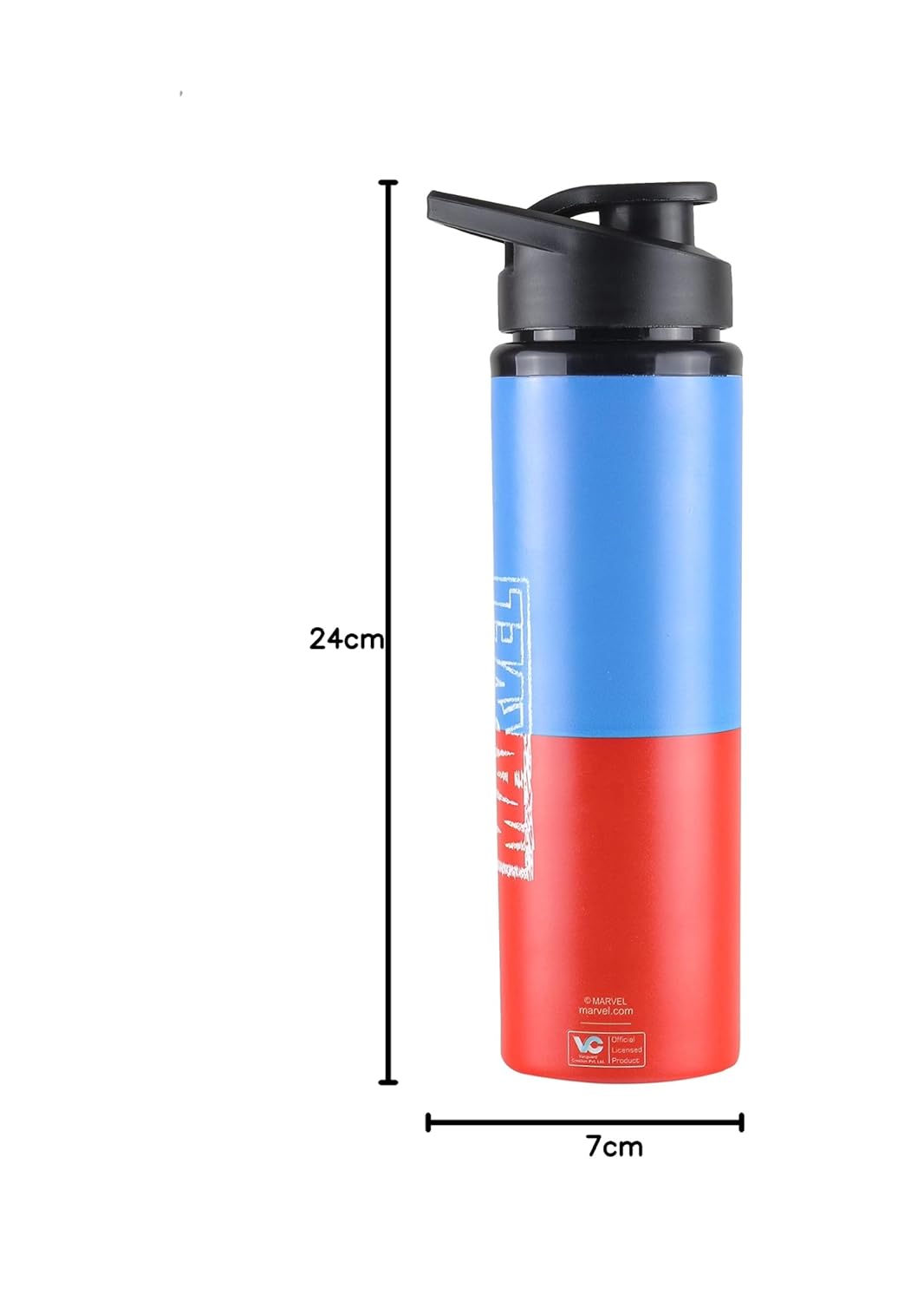 Marvel Blue & Red Stainless Steel Water Bottle-750ml