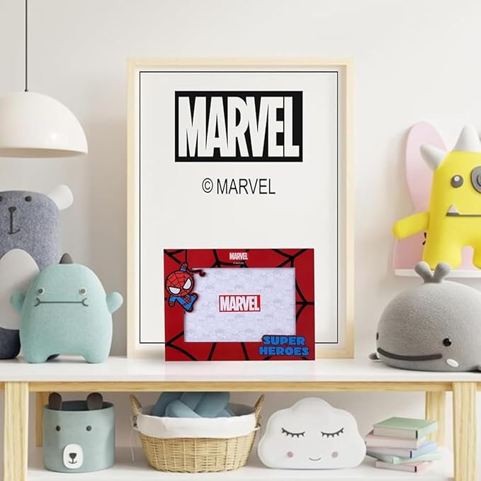 Click to see full view       2+ Marvel Spiderman Tabletop Photo Frame for Kids | Superhero Picture Frame with Acrylic Cover
