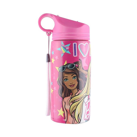 Disney Princess Stainless Steel Sipper Water Bottle for girls, Leak-Proof, BPA-Free Bottle for Girls with Carry Strap – Ideal for School, Picnic, Sports, Travel – 500ml Pink