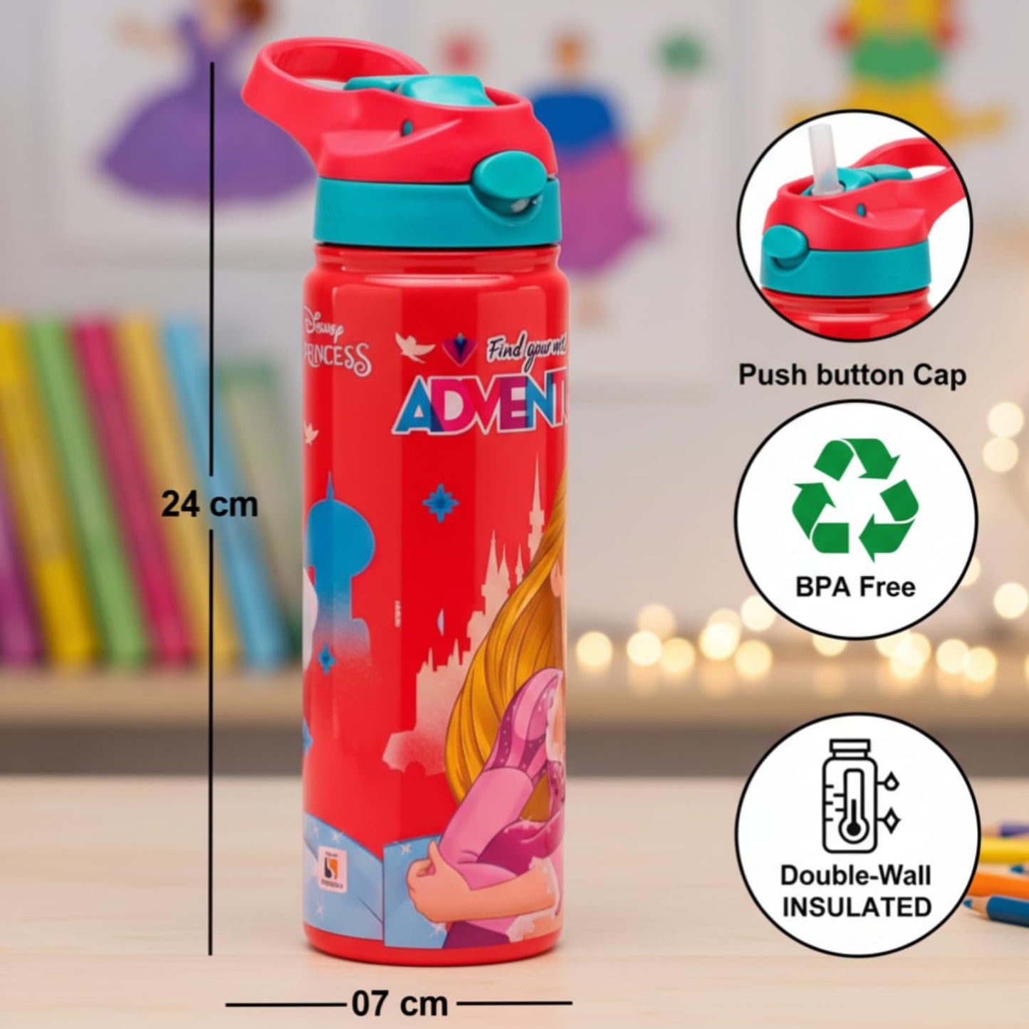 Disney Princess Elsa Insulated Sipper Water Bottle