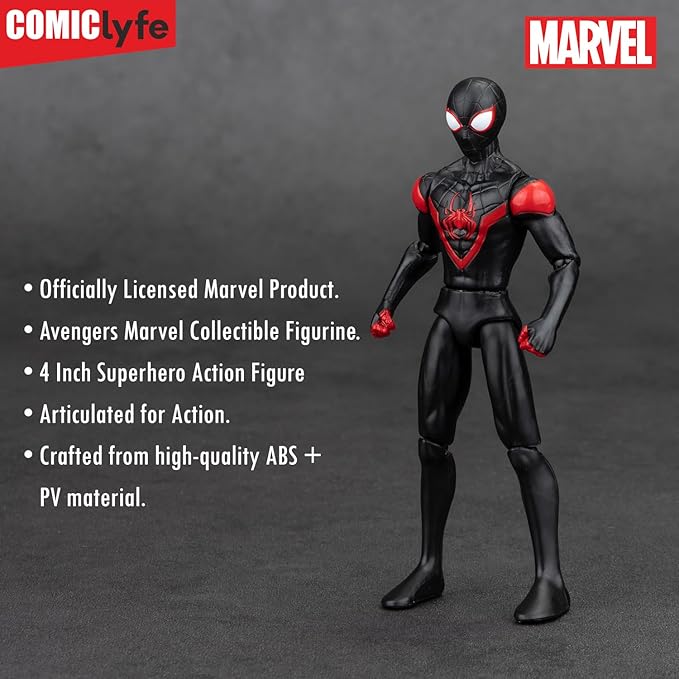 Marvel Miles Morales  Spider Universe Superhero Action Figure Toy [4 Inch]