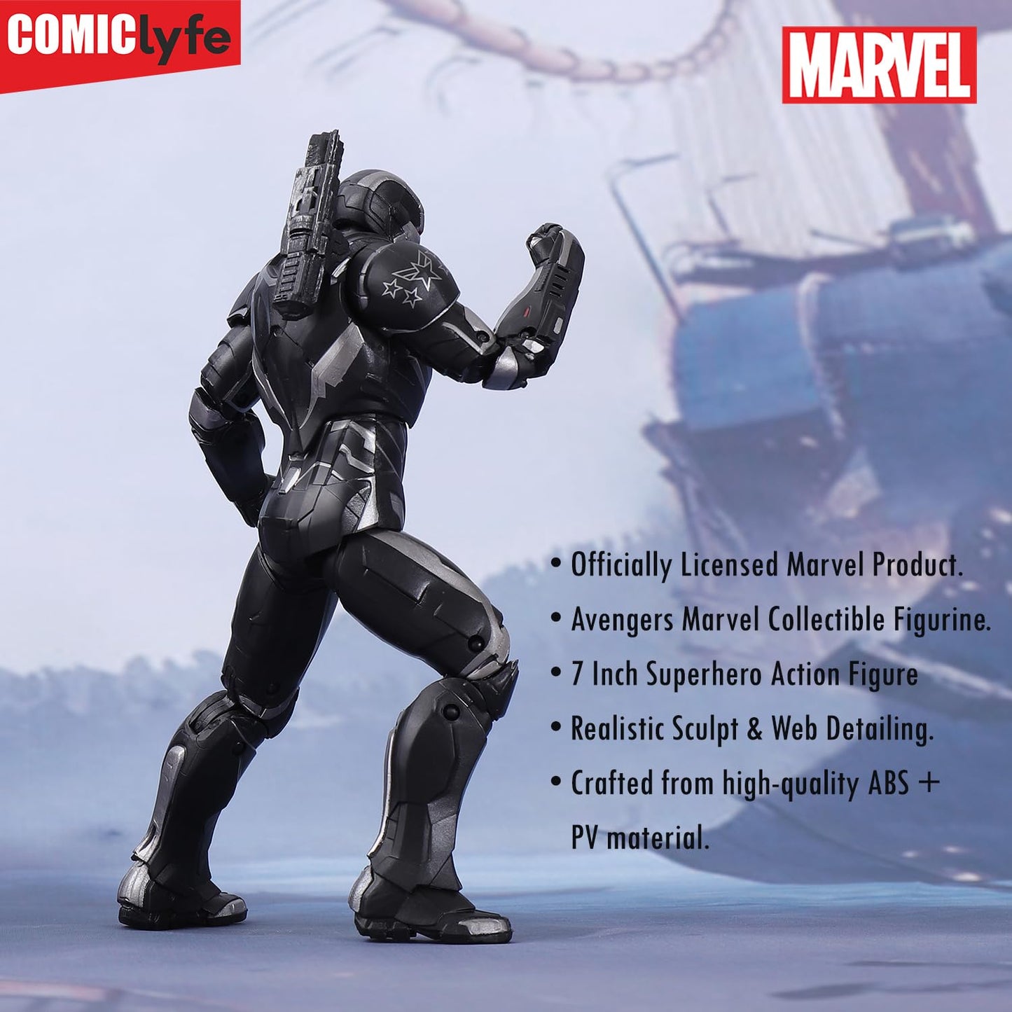 Marvel War Machine Action Figure Toy (7 Inch )