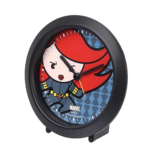 Marvel Alarm Table Clock Analogue Round Shape Alarm Watch Table Clock Small Clock for Study Table