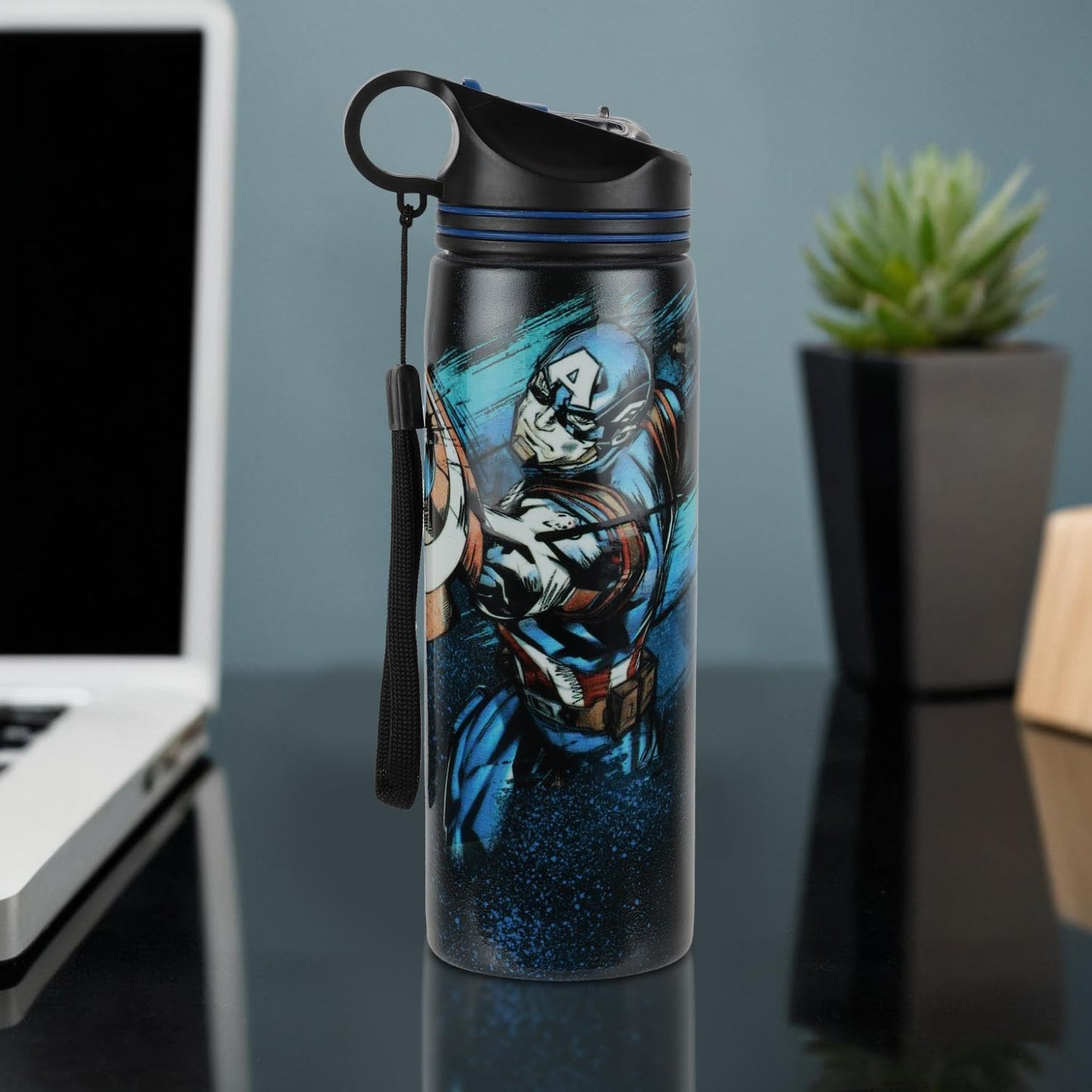 Marvel Captain America 700ml Stainless Steel Water Bottle