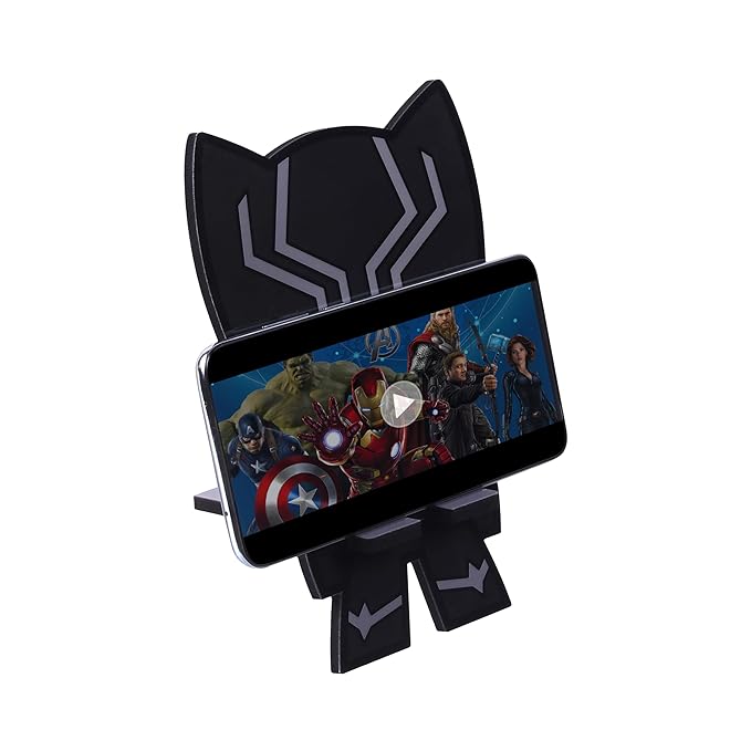 Marvel Avengers Super Hero Black Panther Mobile Stand (Black), Mobile Stand for Desk