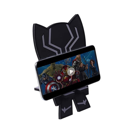 Marvel Avengers Super Hero Black Panther Mobile Stand (Black), Mobile Stand for Desk