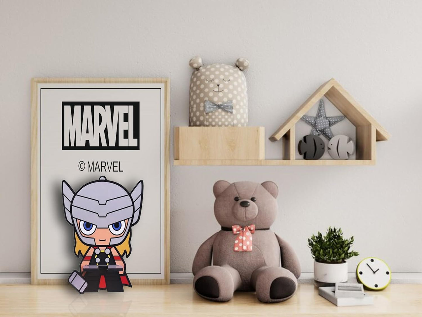 Marvel Avengers Super Hero Thor Mobile Stand (Gray), Mobile Stand for Desk
