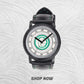 Marvel Hulk Leather Strap Analog Wrist Watch for Men (Black/Green) | AZ353