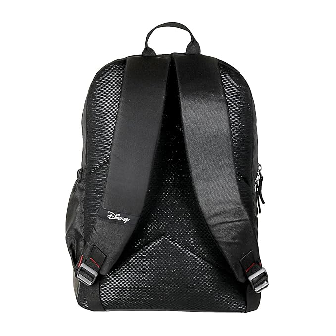 Visit the Disney Store Disney Mickey fun 17 Inch | 22 Ltrs Casual Backpack with Faux Leather Base|Black & Red - AZ151