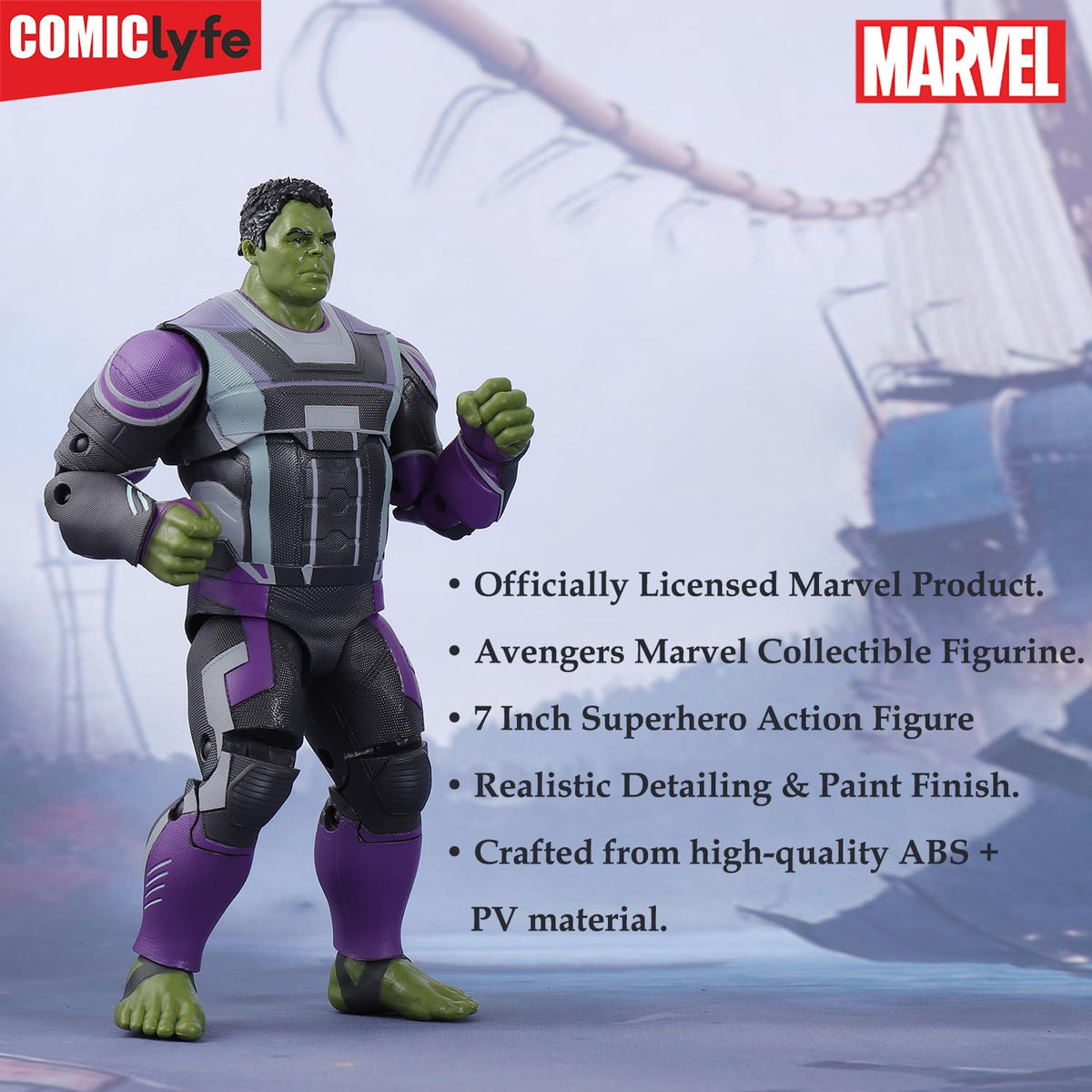 Marvel Hulk Superhero Action Figure Toy [7 Inch]