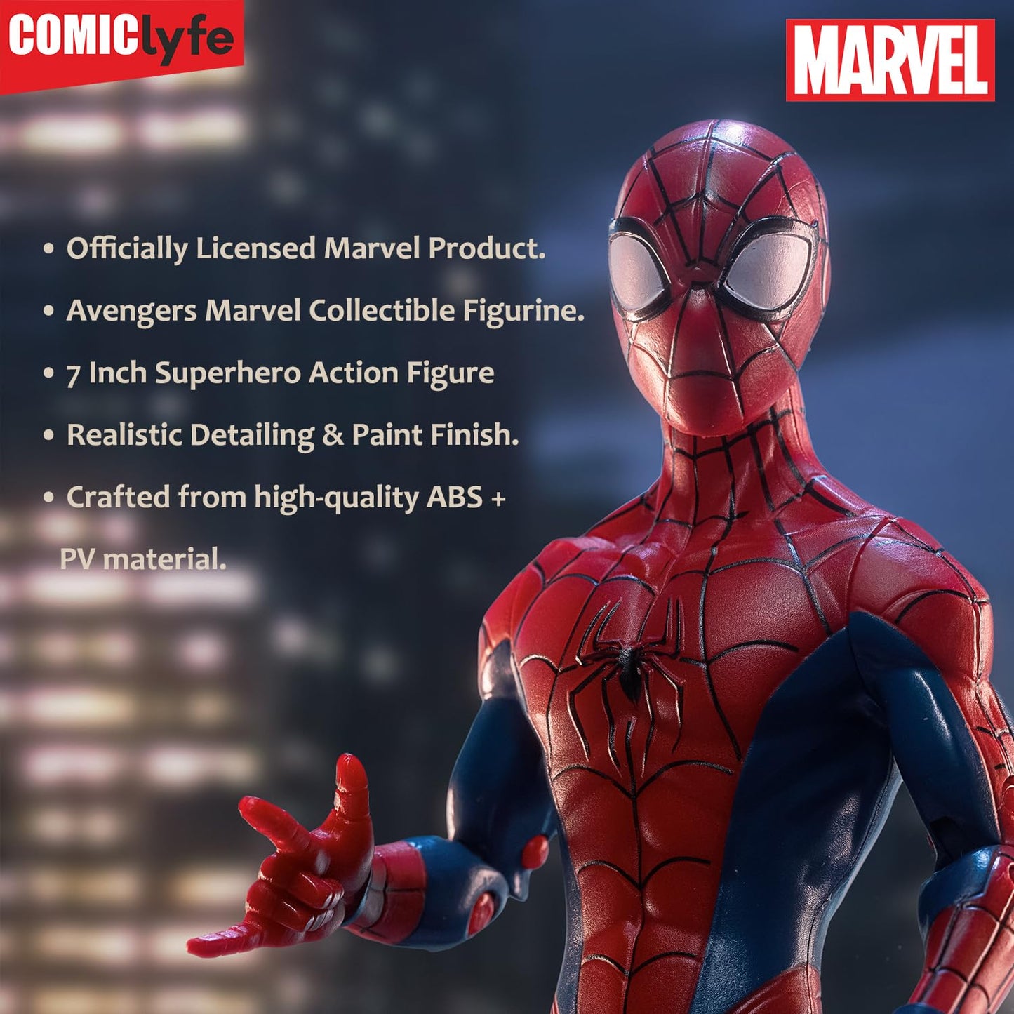 Marvel Classic Spiderman Action Figure Toy [7 Inch]