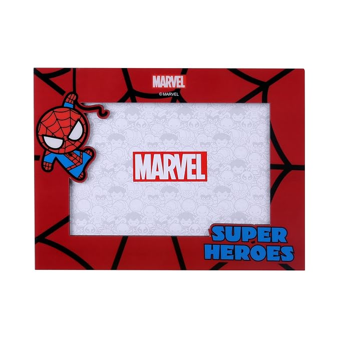 Click to see full view       2+ Marvel Spiderman Tabletop Photo Frame for Kids | Superhero Picture Frame with Acrylic Cover