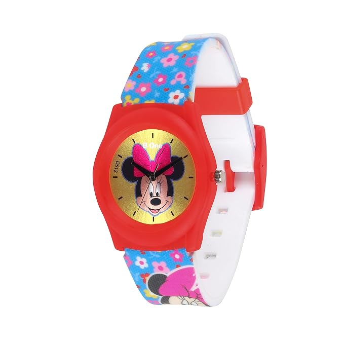 Disney Multicolour Dial Watch For Kids Round Analogue Children Wrist Watch Cute Little Girls Birthday Gift For Daughter-Age 3 To 12 Years (Multicolor, Silicone)