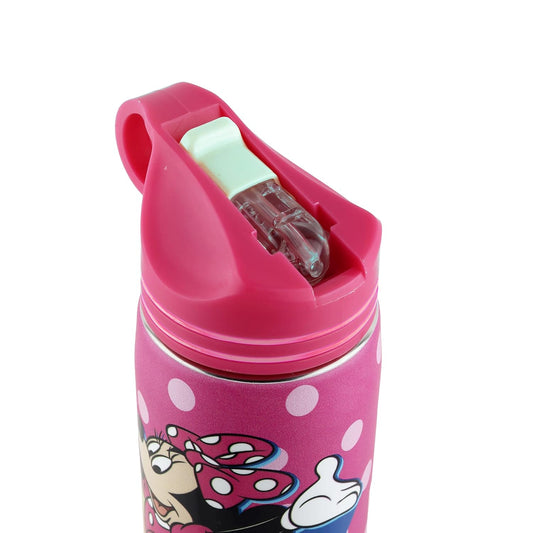 Disney Minnie Mouse 500ml Stainless Steel Sipper Water Bottle
