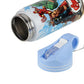 Marvel Avengers Stainless Steel Water Bottle for Kids, Leakproof Non-Insulated Sipper Bottle with Carry Loop & Wrist Strap, Reusable School Water Bottle for Boys, BPA Free 500ml