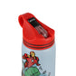 Marvel Avengers Stainless Steel Water Bottle 700ml with Leakproof Flip Cap & Carry Strap, BPA-Free Reusable Non-Insulated Metal Bottle for Kids, School, Travel, Gym & Outdoor Use