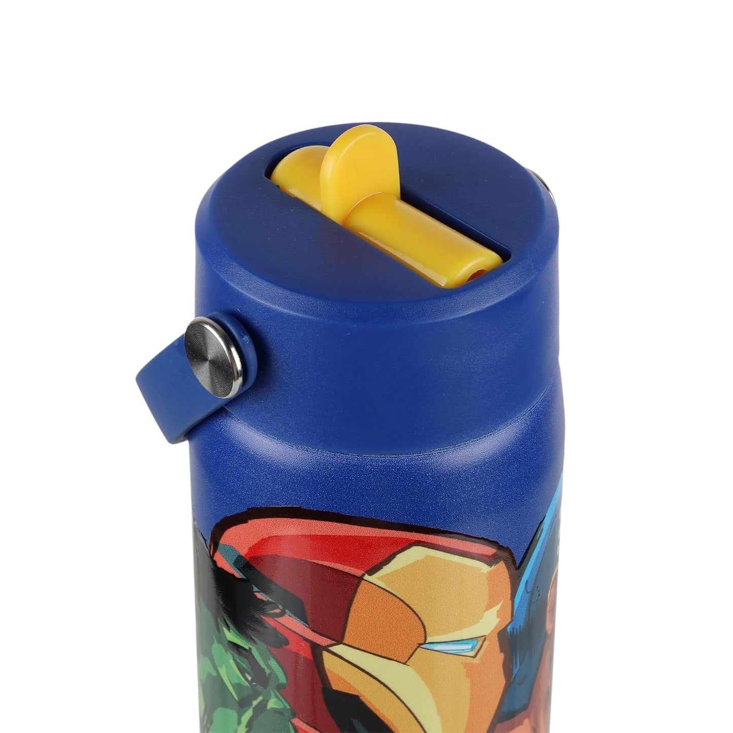 Marvel Avengers Stainless Steel Water Bottle for Kids & Adults, Leakproof Non-Insulated Bottle with Carry Handle, BPA-Free Reusable Travel for School, Office & Outdoor Use, 700ml
