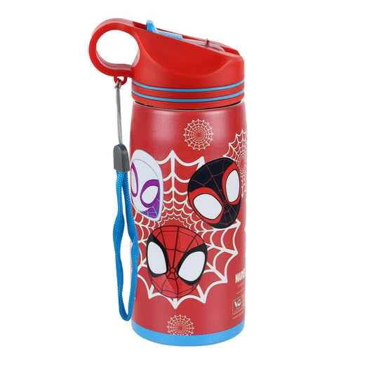 Superhero Spiderman Stainless Steel SIngle Wall Sipper Water Bottle