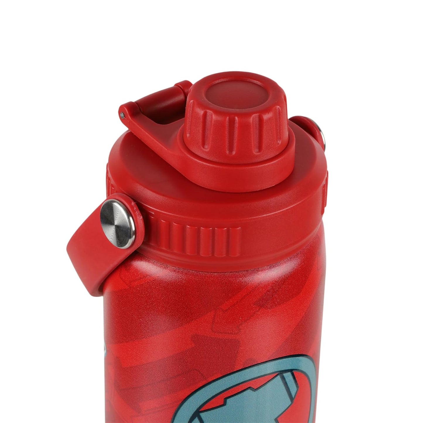 Marvel Thor Red Stainless Steel Water Bottle for Kids & Adults | 700ml Leakproof Non-Insulated Sipper Bottle with Carry Strap | BPA Free for School, Travel, Gym, Sports