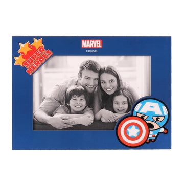 Marvel Avengers Super Hero Captain America Medium Size MDF Photo Frame | Blue& Red | AZ8051