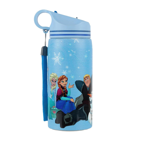 Disney Frozen Stainless Steel Water Bottle for Girl Kids [Ice Blue - 500ml]