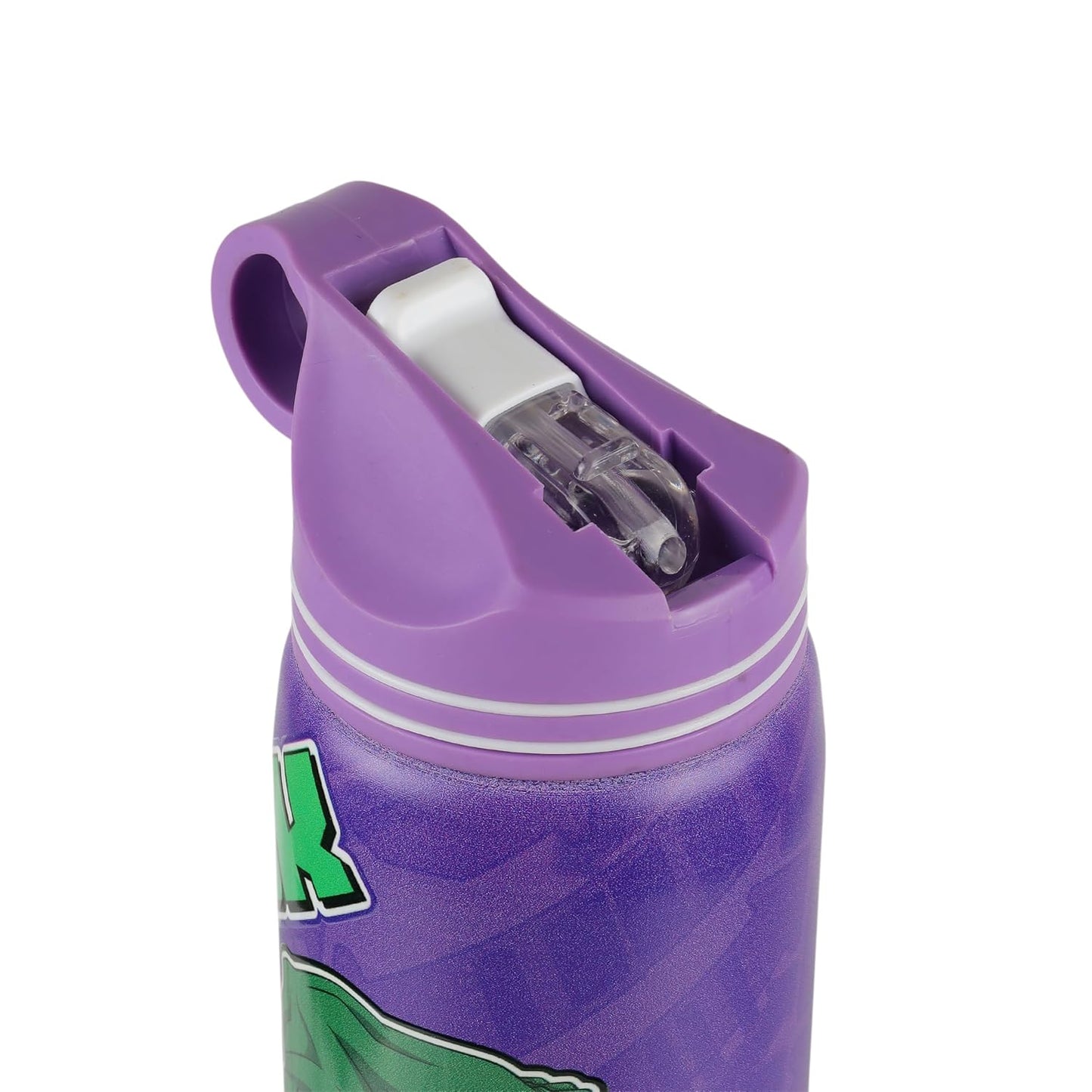 Marvel Hulk Stainless Steel Water Bottle for Kids & Adults, Leakproof Sports Sipper Bottle with Carry Strap, BPA-Free Reusable for School, Office, Travel & Outdoor Use, 700ml