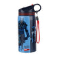 Marvel Avengers Stainless Steel Water Bottle for Kids, Leakproof Sipper Bottle with Handle & Strap, Non-Insulated Reusable Drinking Flask for School, Travel & Outdoor Activities