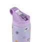 Disney Frozen Stainless Steel Water Bottle for Kids, Leakproof Sipper Bottle with Carry Loop, BPA-Free Metal Water Bottle for School, Travel, Picnic, Sports & Daily Hydration for Girls (Lavender)