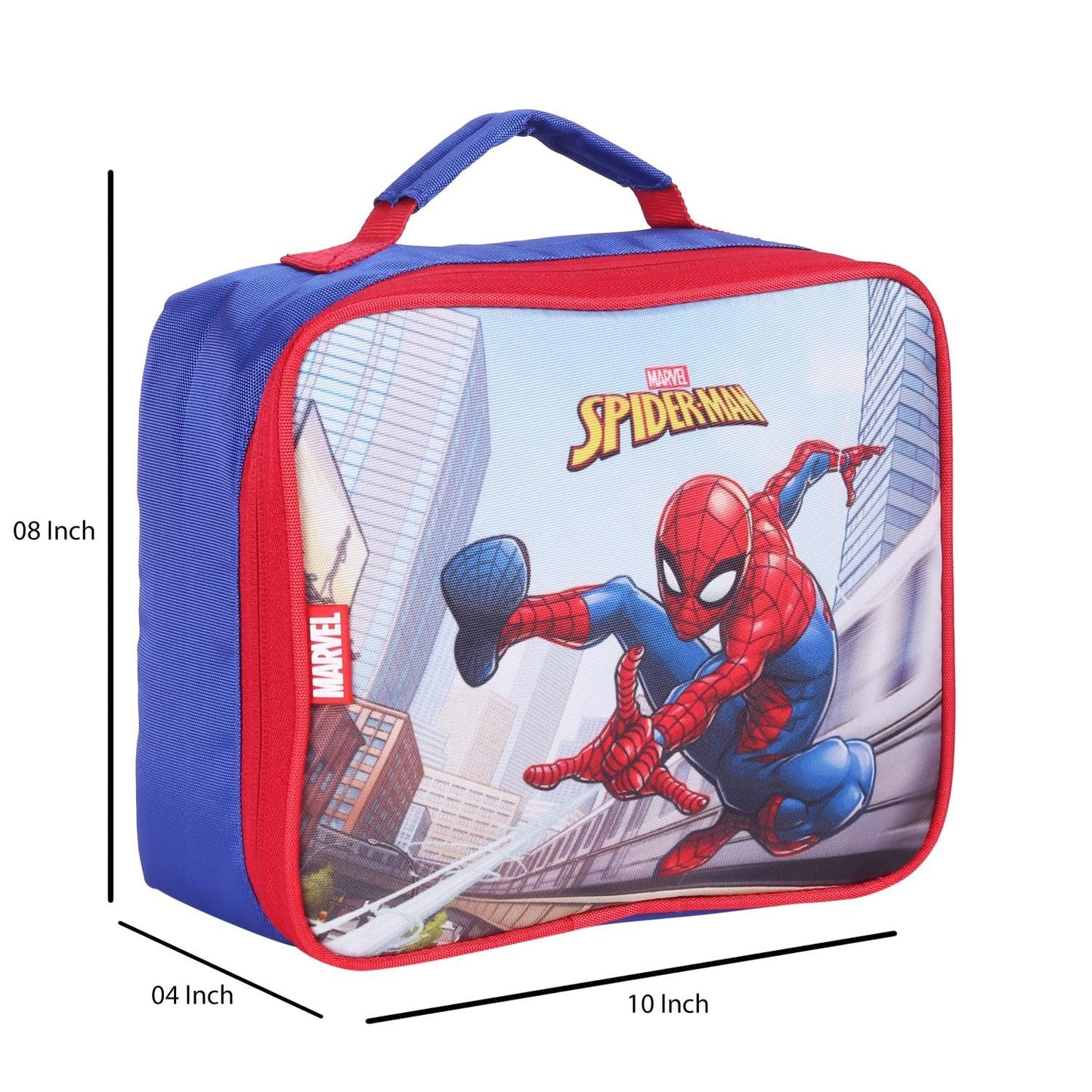 Marvel Spider-Man Insulated Lunch Bag for Kids | Leak-Proof, Durable, Lightweight Portable Tiffin & Storage Bag for School, Office, College & Travel – 5 Litre, Red & Blue
