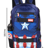 Marvel Avengers Captain America 29 liters Linen Polyester Durable Fabric Office Backpack -AZ 250, Multicolor