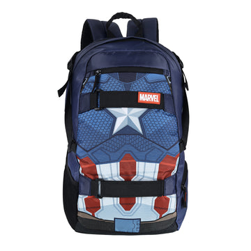 Marvel Avengers Captain America 29 liters Linen Polyester Durable Fabric Office Backpack -AZ 250, Multicolor