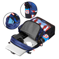 Marvel Avengers Captain America 29 liters Linen Polyester Durable Fabric Office Backpack -AZ 250, Multicolor