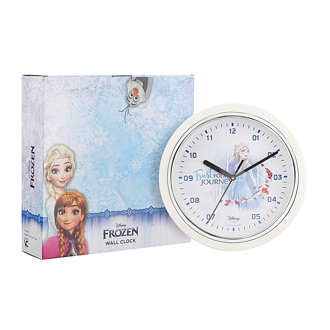 Disney Frozen Wall Clock Analog Wall Clock for Living Room Stylish Design Big Size Home Decor Wall Clock (Trust Your Journey),Multicolour,Standard