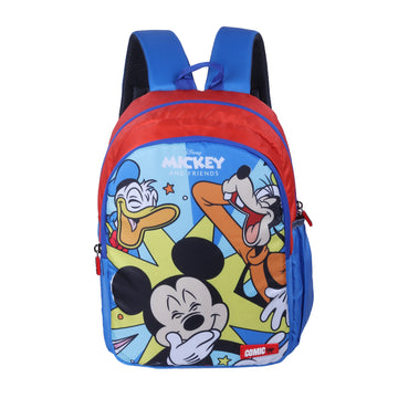 Disney Kids Mickey Mouse and Donald Duck School Bag | Blue & Red | AZ906
