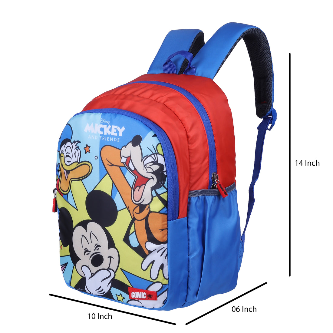 Disney Kids Mickey Mouse and Donald Duck School Bag | Blue & Red | AZ906