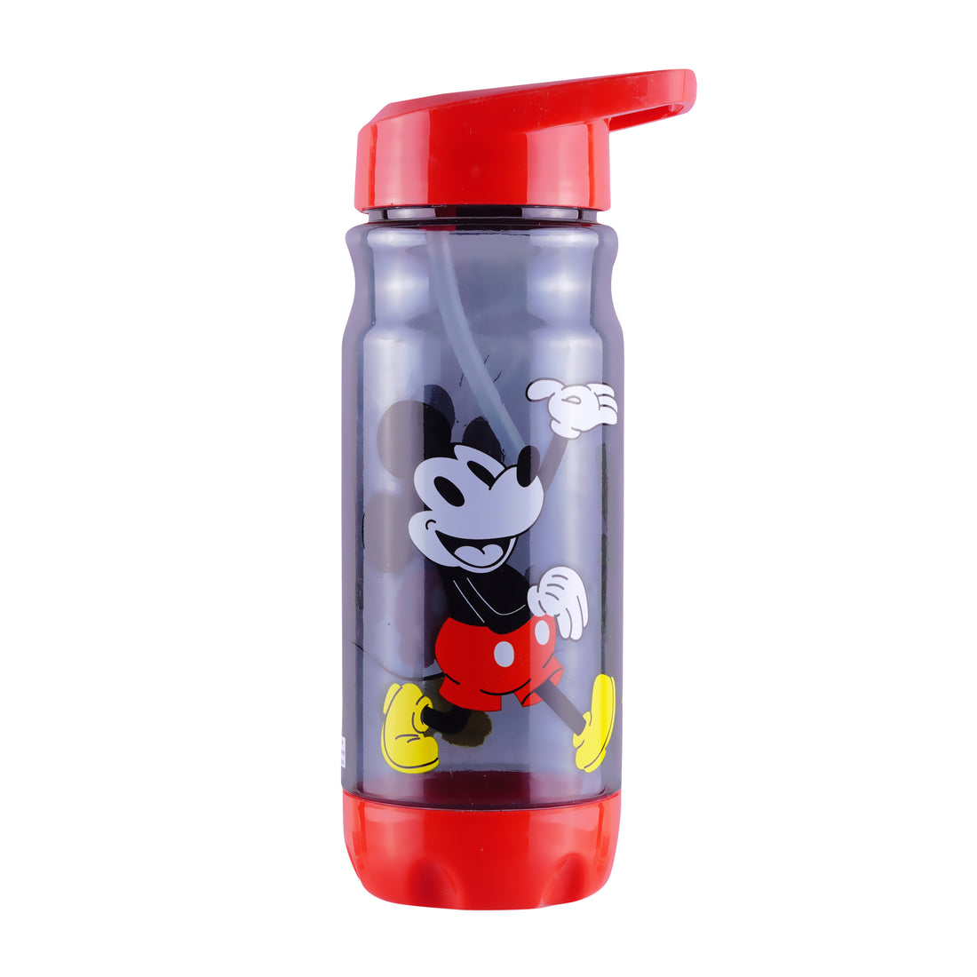 DISNEY Mickey Mouse Plastic Unisex Kids School Water Bollte 500 ml Bottle  (Pack of 1, Red, Grey, Plastic)