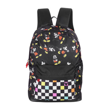 Disney Kids School Bag Soft Plush Backpacks Cartoon Printed Character School Bag for Unisex Kids | Casual Bagpack | BLACK (5-12 Years) AZ924