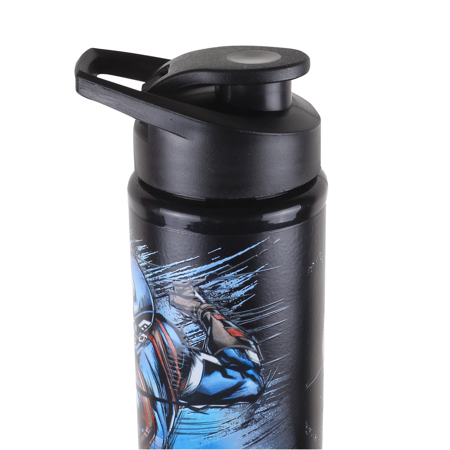 Marvel Captain America Steel Water Bottle 750ml for Adults Unisex (Black, Blue) - AZ276