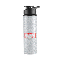 Marvel Avengers Logo Steel Water Bottle - White: Stay Hydrated with Earth's Mightiest Heroes