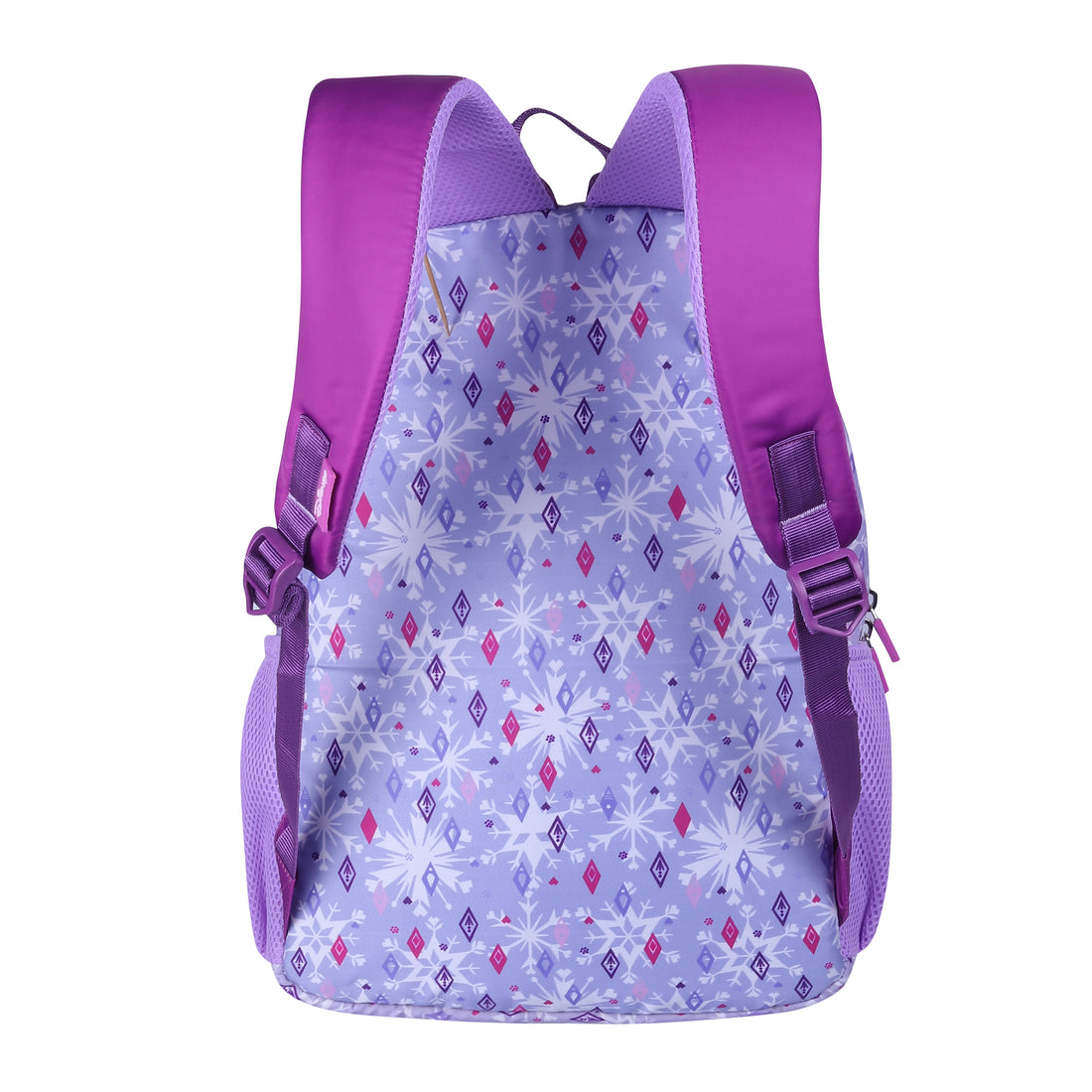 Disney Kids School Bag Soft Plush Backpacks Cartoon Printed Anna & Elsa School Bag for Unisex Kids | Casual Bagpack | PURPLE (5-12 Years) AZ932