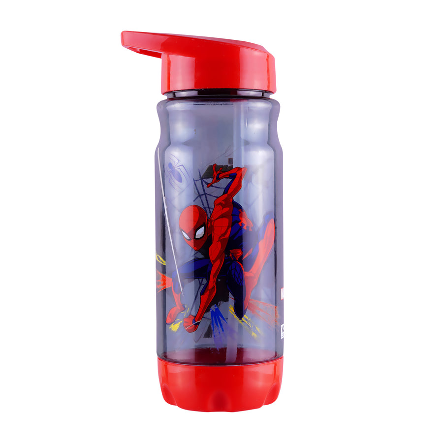 Spiderman Unisex Kids Sipper Water Bottle 500 ml Bottle (Pack of 1, Red, Grey)