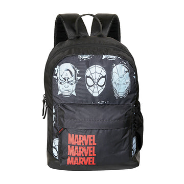 Marvel Avengers 3-Character 17 Inch Casual Backpack With Faux Leather Base| 8Black