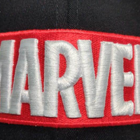 Marvel Black Cap Big Size Embroidery Work-